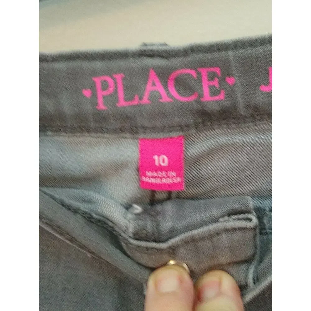 The Children's Place girls Lite Grey leggings/jeggings. Size 10 P3